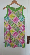 Lilly Pulitzer Vintage Pink Tile Patchwork Dress Women's Size 8 Excellent