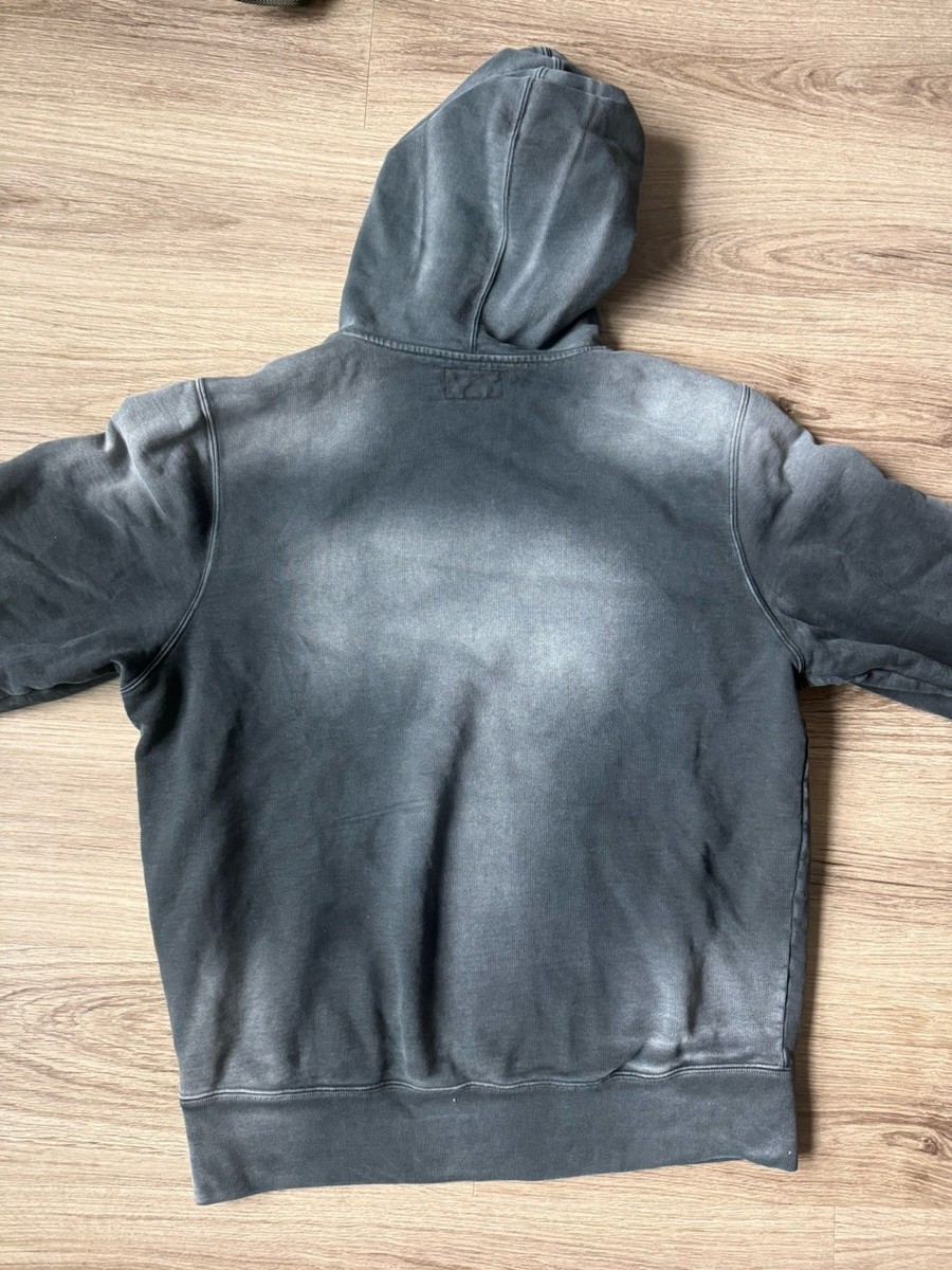 Supreme Bleached Zip Up Sweatshirt Hoodie Heavyweight Pigment Dyed