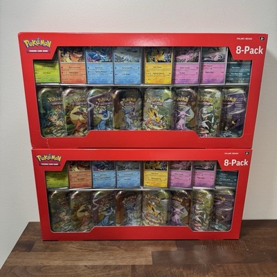 LOT OF 2 - Pokemon Prismatic Evolutions 8 Mini-Tins with Promo