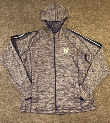 G III 4Her MLB New York Yankees Zip Hoodie Women s XXL Heathered Gray