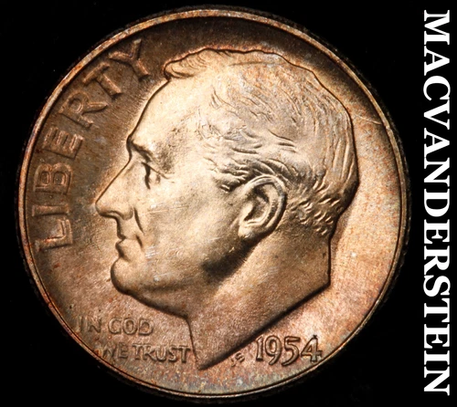 1954 Silver Roosevelt Dime-Choice Gem BU Lustrous No Reserve #i4531