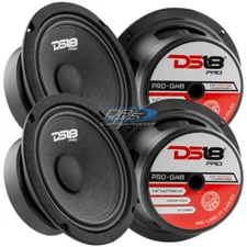 4x 6.5" Midrange Speakers - DS18 PRO-GM6 140 Watts Rms 8-ohm Loudspeakers