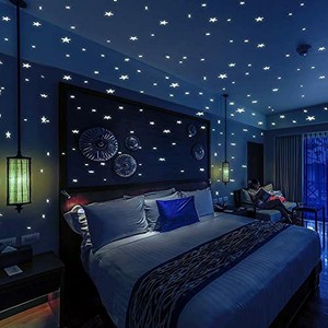 Bollepo Wall Stickers Murals Glow In The Dark Stars And Dots 332