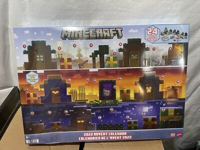 MINECRAFT 2022 Advent Calendar 24 Pieces Elements Pop Out & Play New Sealed