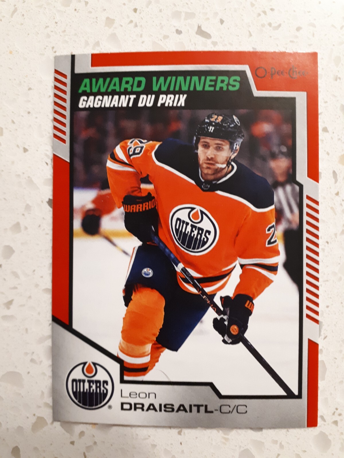 2020-21 O-Pee-Chee Award Winners Leon Draisaitl 601 Red