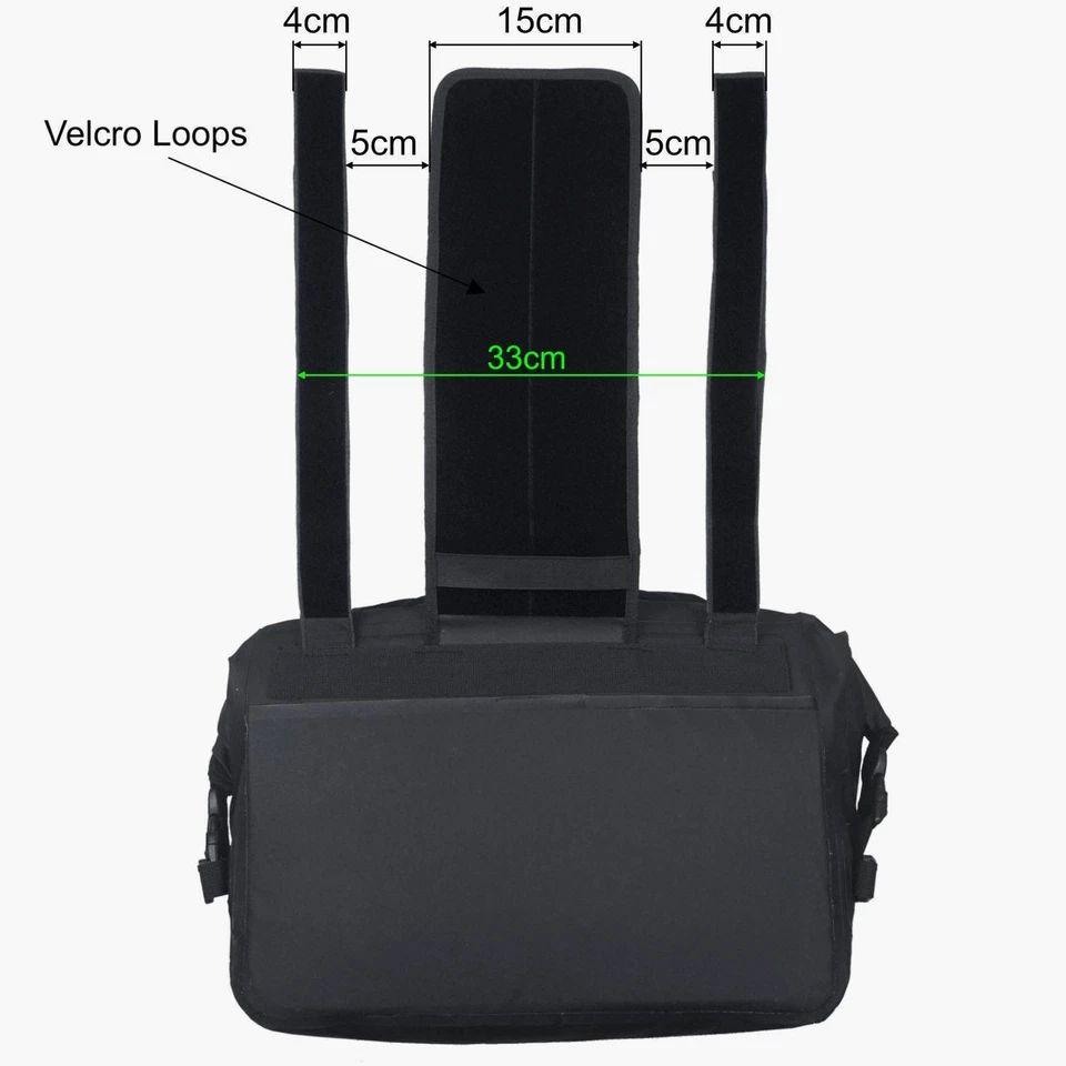 Lomo Dry Bag Motorcycle Panniers - Soft (1 Pair) Black Motor Bike - Image 4 of 4