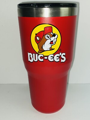Buc - ee s Red Stainless Steel Tumbler With Bucky The Beaver 30 Oz Double Walled