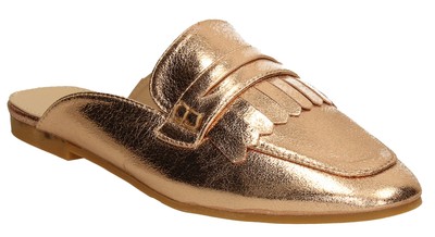 rose gold loafers womens