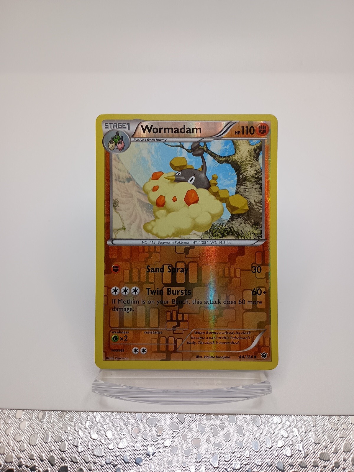 Pokemon Card Wormadam Fates Collide 44/124 M/NM Reverse Holo Uncommon