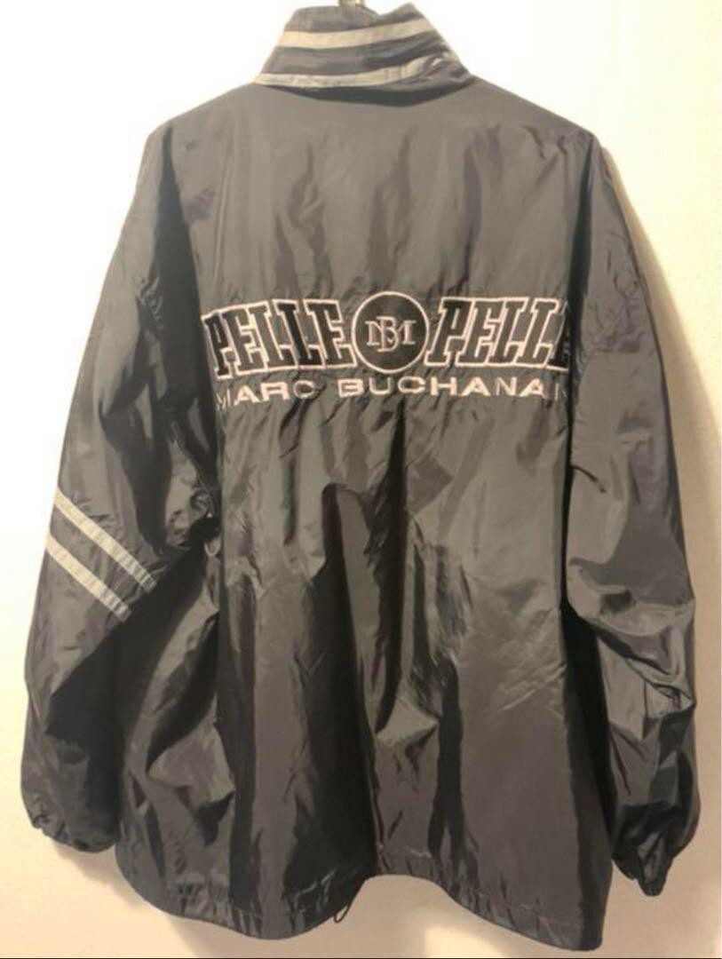 Pelle Pelle Nylon 90S Closure Zip Black Color Jacket Men's Pelle Pelle Nylon 90S Closure Zip Black Color Jacket Men's