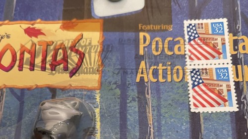 Vintage 1994 Mattel Disneyland Stamped Pocahontas Figure Canoe Sealed New 008 - Picture 2 of 3