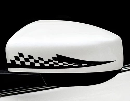 2x rear view mirror sticker different widths car mirror tuning stripes