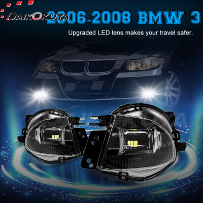 LED Fog Lights For 2006 07 08 BMW E90 E91 325i 328i 330i Sedan Bumper Lamp