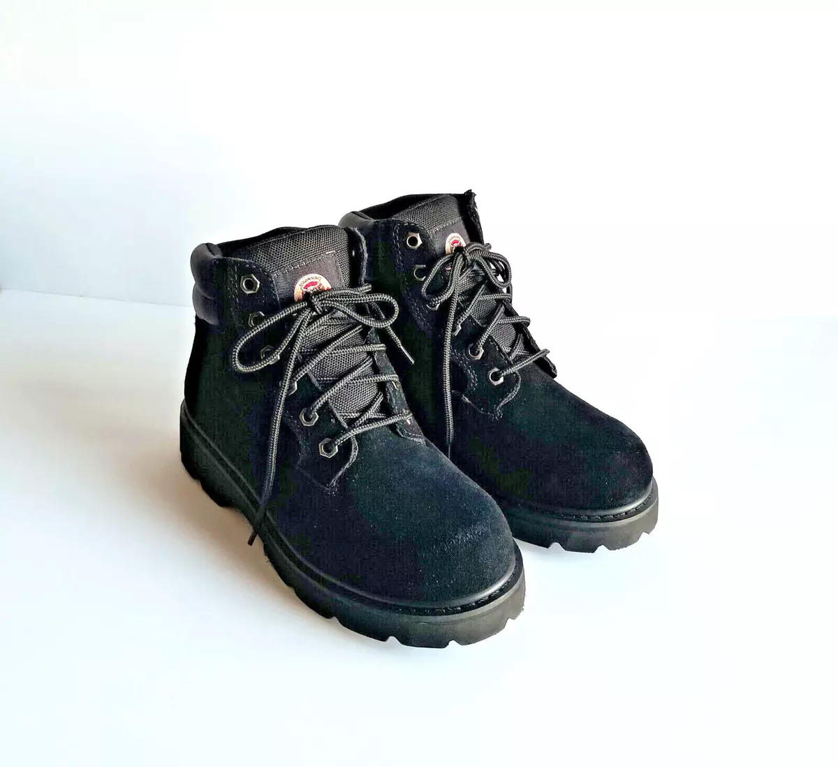 BRAHMA Black Suede Bravo Waterproof Soft Toe Work Boots Sz 7.5 41