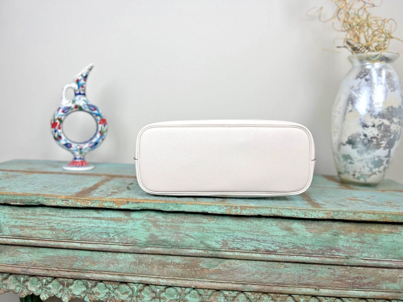 Coach Borsa donna Gallery in pelle con zip Gesso CH285