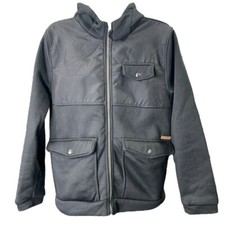 iXTREME Youth Boys 14/16 Black Zip Up Sweatshirt 3 Snap Button Pockets