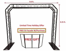 BLACK TRUSS ARCH KIT 8.25FT Height Mobile Portable DJ Lighting System Metal Arch