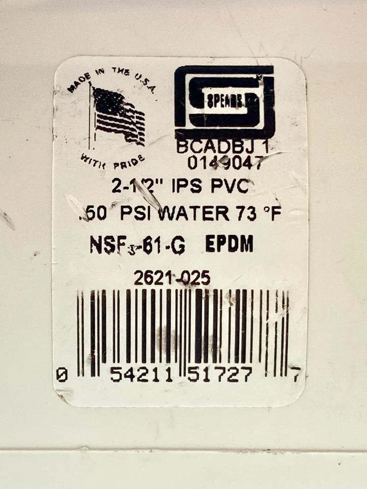 Spears 2-1/2" IPS PVC Ball Valve EPDM Seal 150 PSI - Image 4 of 4
