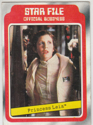 1980 Star Wars ~ The Empire Strikes Back ~ Star File ~ Princess Leia ~ Card #3 