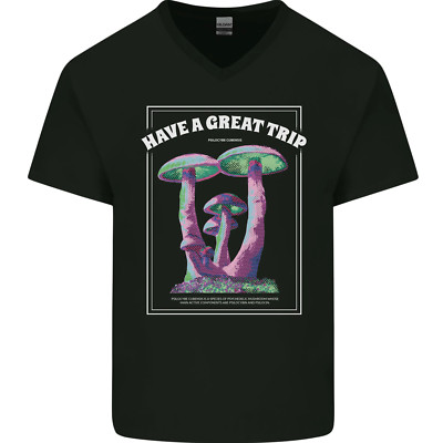 Haben eine Großartige Trip Magic Pilze Lsd Hippy Herren V-Neck Baumwolle