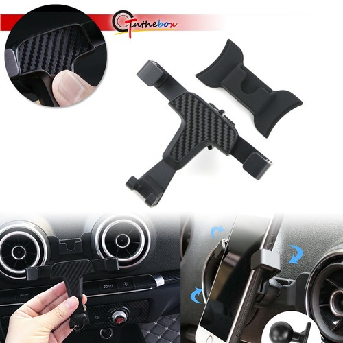 Carbon Car Air Vent Mount Cradle Holder Stand Mobile Phone For Audi A3
