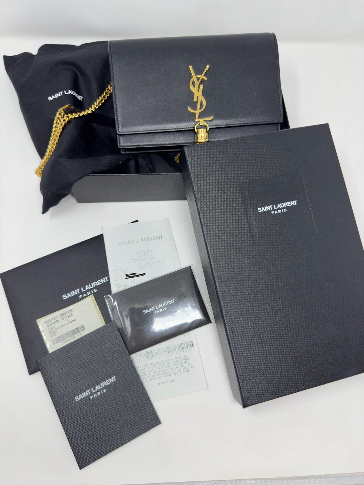 SAINT LAURENT Autentica borsa catena YSL