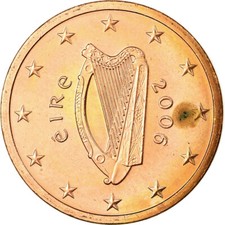 [#699190] IRELAND REPUBLIC, 5 Euro Cent, 2006, UNZ, Copper Plated Steel, KM:34