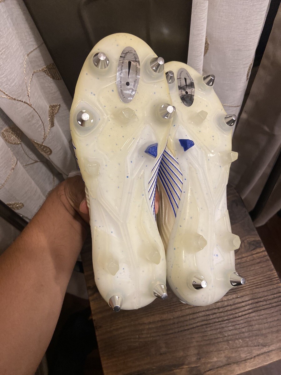 Adidas Predator 19.1 SG D98055 'White Bold Blue' Men's Size Adidas Predator 19.1 SG D98055 'White Bold Blue' Men's Size