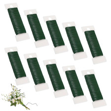 10 Packs Green Floral Wire, 255 Yards Wreath Making Supplies Flower Wire for Cra