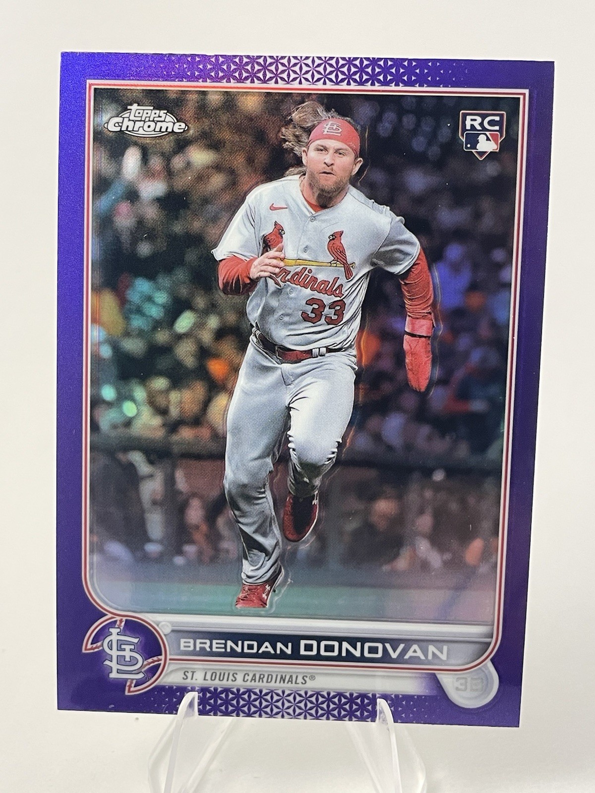 2022 TOPPS CHROME BRENDAN DONOVAN #USC140 PURPLE RC ST. LOUIS CARDINALS