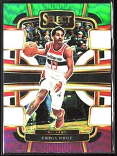 2023-24 Panini Select #18 Jordan Poole Tri-Color Prizms