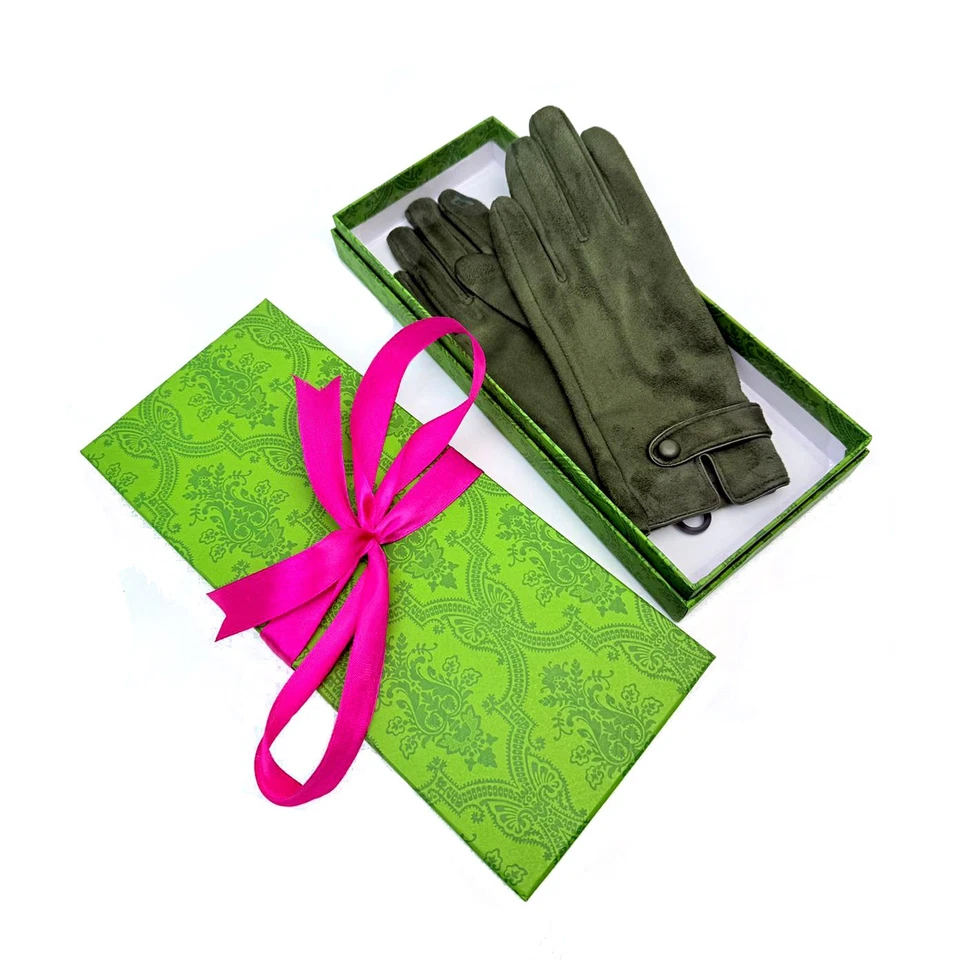 Women Button Gloves Gift Box Winter Warm Fleece Lined Thermal Touch Screen Ready - Image 2 of 4