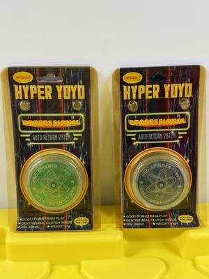 VINTAGE 1999 Hyper Yoyo Pro Spinner Professional Auto Return System BLUE & GREEN