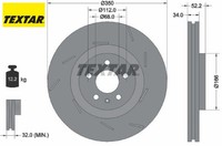 2X Bremsscheibe Textar 92319105 2 Bremsscheiben FüR Porsche