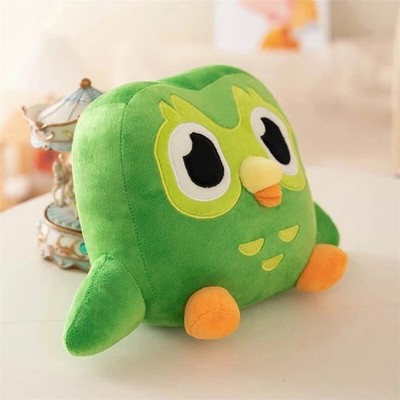 Green Duolingo Owl Plush Toys Duo Plushie Of Duo The Owl Cartoon Anime Owl Doll