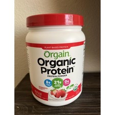 NIB Orgain Organic Strawberries n Cream Protein Powder 21g Plant Based 1.02lb