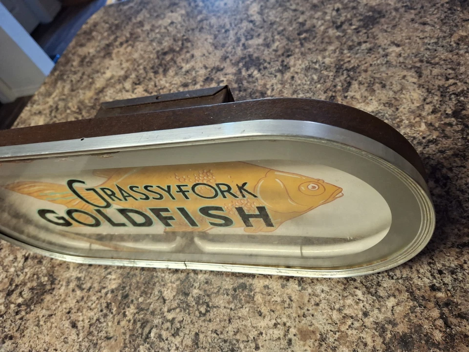 Винтажный аквариум зоомагазин оригинальный Lackner флуоресцентная травяная вилка золотая рыбка знак - Изображение 3 из 4