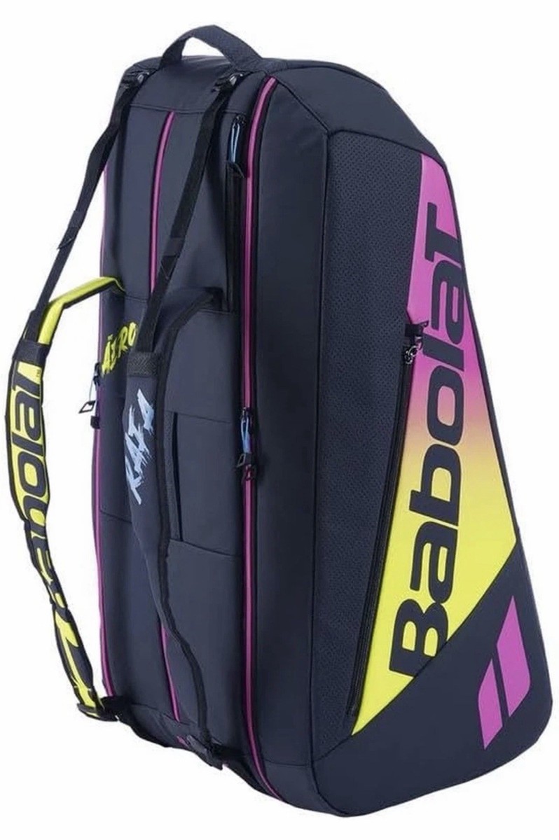 Babolat PURE AERO RAFA Tennis Bag RH12 Blue Yellow Pink Black 12