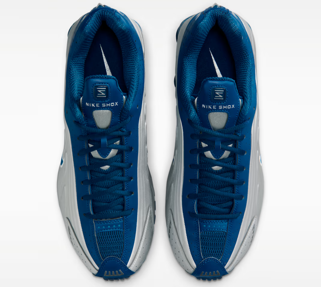 Nike Shox R4 Shoes Court Blue White Metallic Silver Men's | Size 7