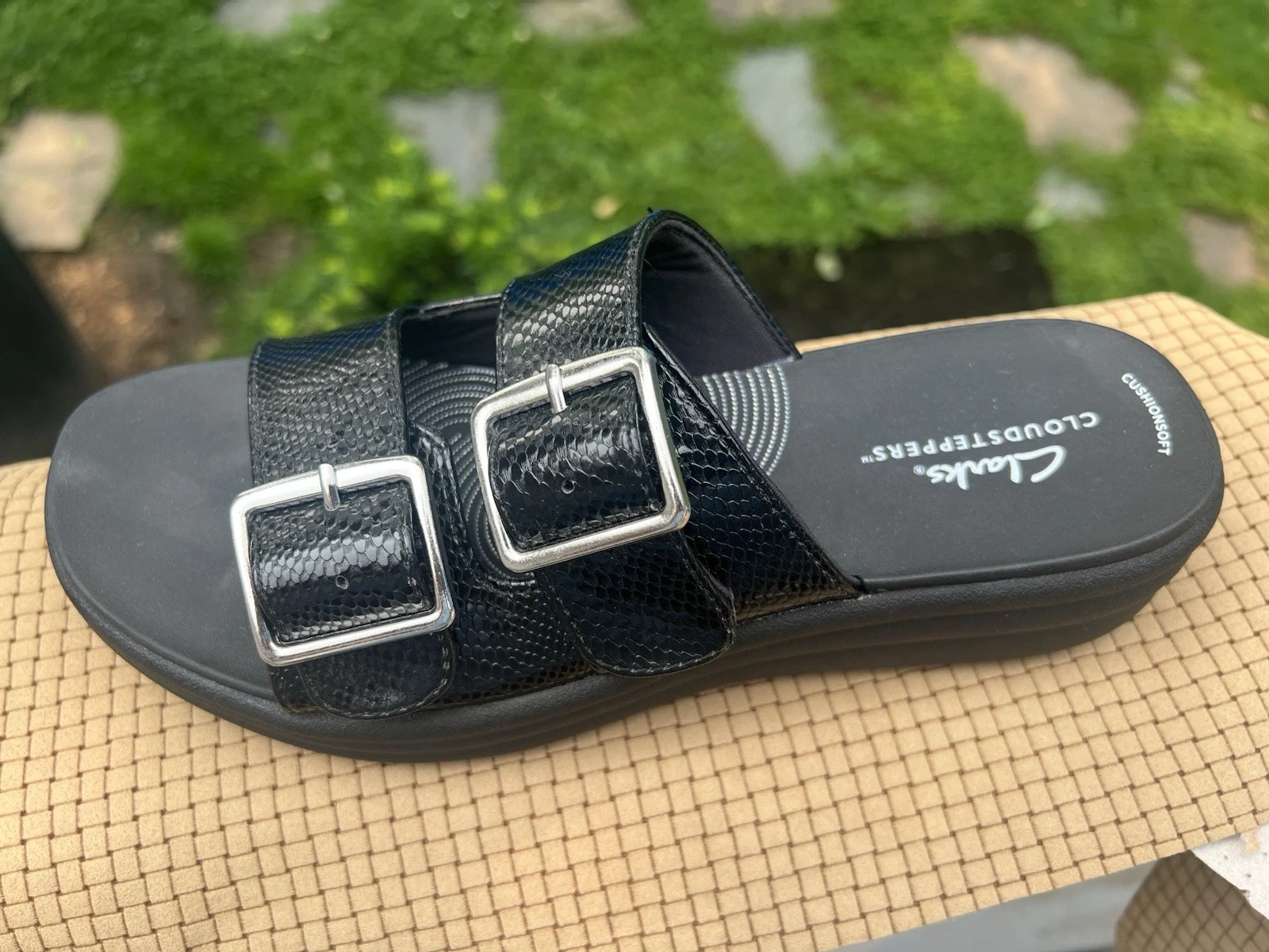 CLARKS Scivolo donna Clark's Cloudsteppers fibbia drift taglia 8 M