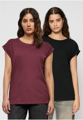 Ladies Extended Shoulder Tee 2-Pack Damen T-Shirt | Urban Classics | TB771A