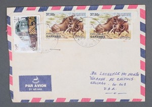 MayfairStamps Zaire Pair Caramba Park to Chicago IL Air Mail Cover aaz_56493