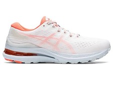 ASICS Women's Gel-Kayano 28 Running Shoes, 9 US , White Flash Coral, Retail 159