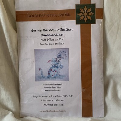 Blattgold Kreuzstich Set Genny Hines Sammlung Dillon & Koi Drache & Koala