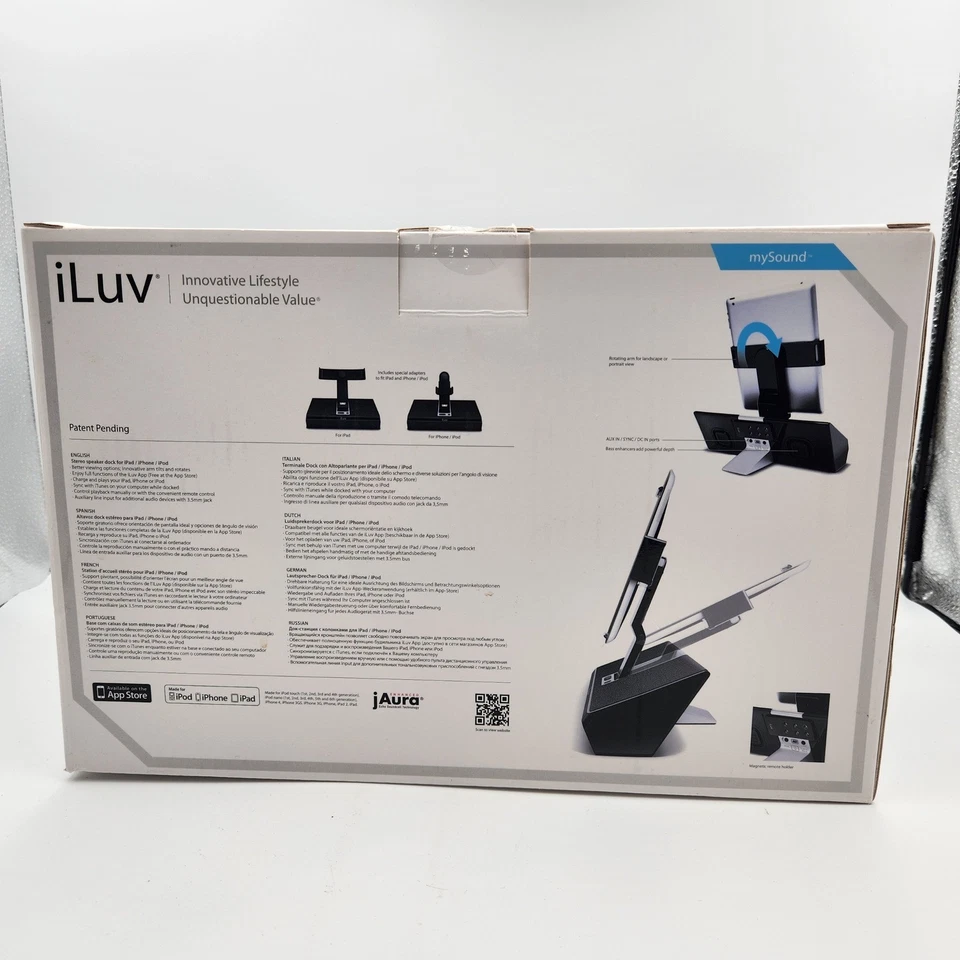 iLuv ArtStation Stereo Speaker Dock for iPad iPhone iPod with Remote Music - Image 3 of 4