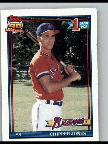 1991 Topps #333 Chipper Jones NM Sharp Rookie