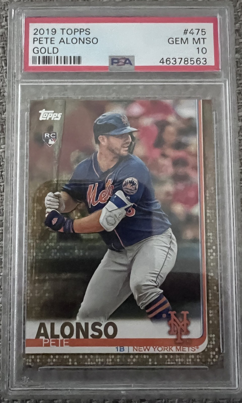 2019 Topps - Pete Alonso #475 Gold /2019 (RC) PSA 10 GEM MT