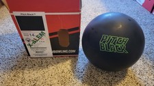 Storm Pitch Black Urethane XBlem Bowling Ball | 14 Pounds | 3.5-4" Pin | Pitting
