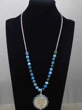 Brighton Silver Plated ART SOUL Protection Angel Medallion Psalm 93-11 Necklace