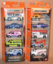 Matchbox MBX RESCUE V MBX CITY DRIVERS V 5 PACK LOT OF 2 NEW